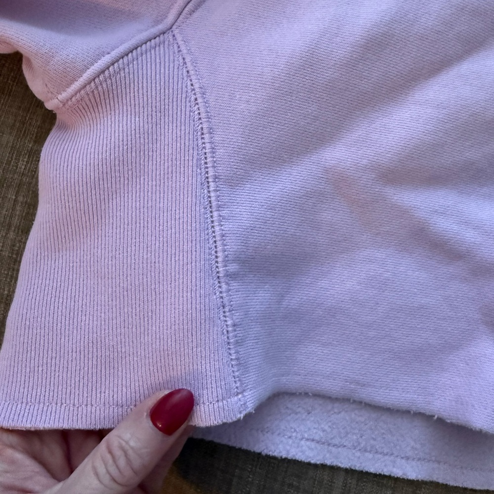 Champion Reverse Weave Violet Cropped Logo Sweatshirt - Picture 3 of 3